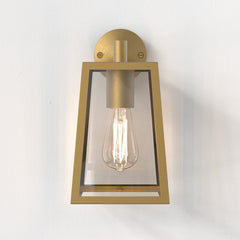 Calvi Wall Light, Antique Brass, E27, IP44