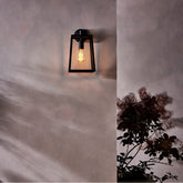 Calvi Wall Light, Black, E27, IP44