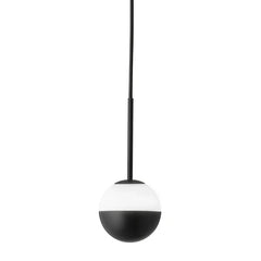 Alfi Pendant, White Glass with Black Cap, LED, Surface, On/Off, IP20