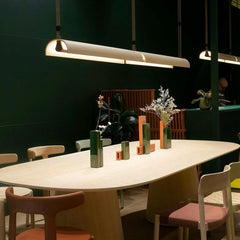 Aluet Linear Pendant, 203 cm, Ash Wood, Direct and Indirect, LED, 81.6W, Triac Dim, IP20