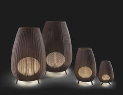 Amphora Floor 1, Medium, Brown, E27, Plugs In, IP66