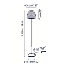 Atticus Floor, Beige, LED, 8.4W, Plugs In, IP54