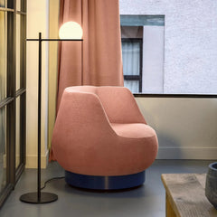 Circ Floor Lamp, Glass Shade with Black, LED, IP20