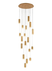 Cordelia Pendant, Cluster, Brushed Satin Gold, GU10, IP20