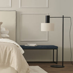 Cyls Reading Floor Lamp with Shade, Black, Adjustable, E27, IP20