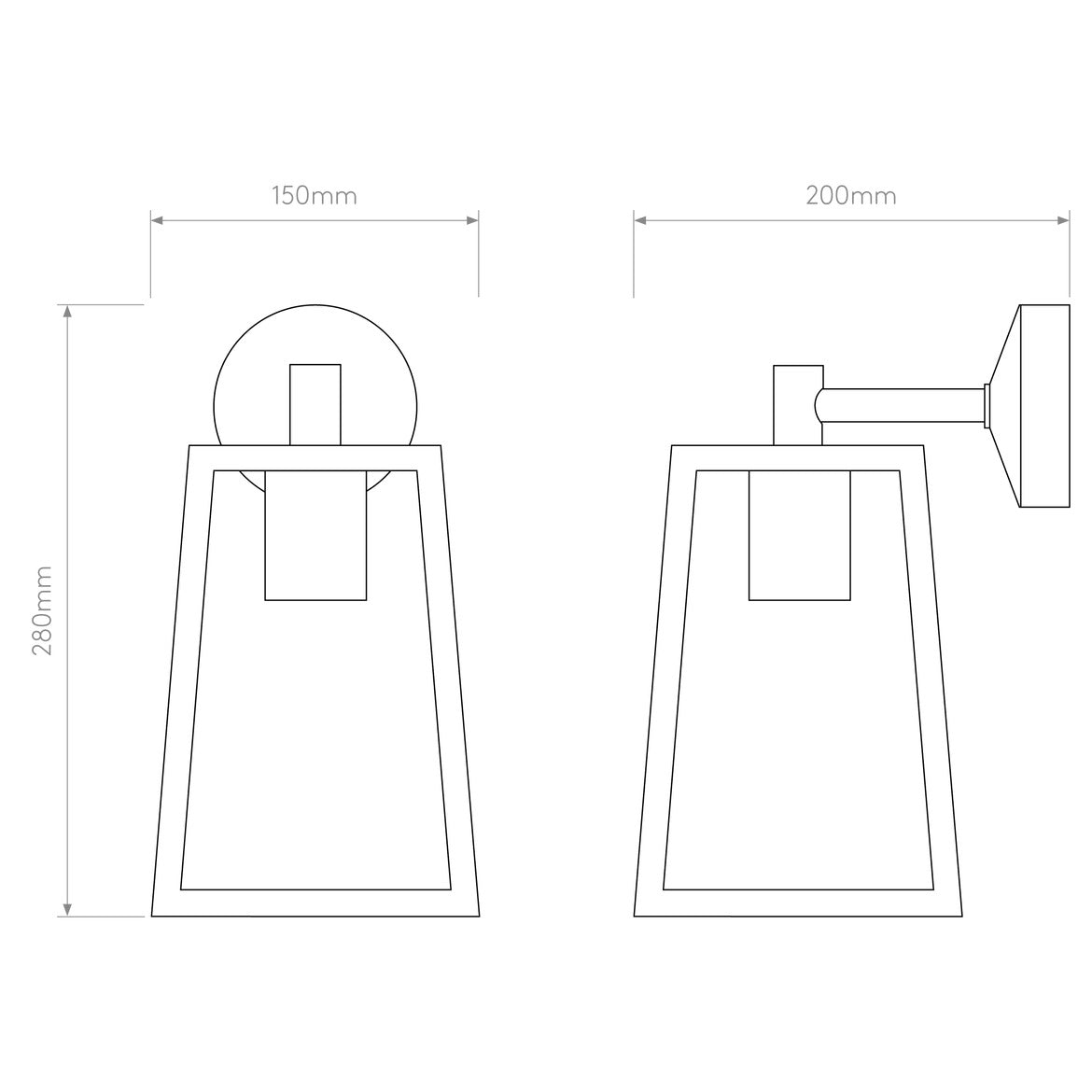 Calvi Wall Light, Antique Brass, E27, IP44
