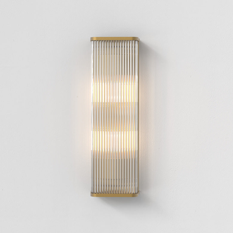 Avignon Wall Light, Square, Antique Brass, E27, IP20