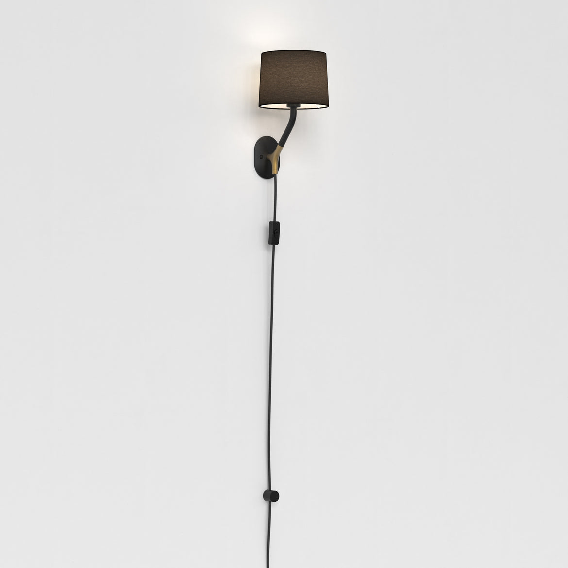 Arbor Reading Wall Light, Black, Plug In, E14, IP20