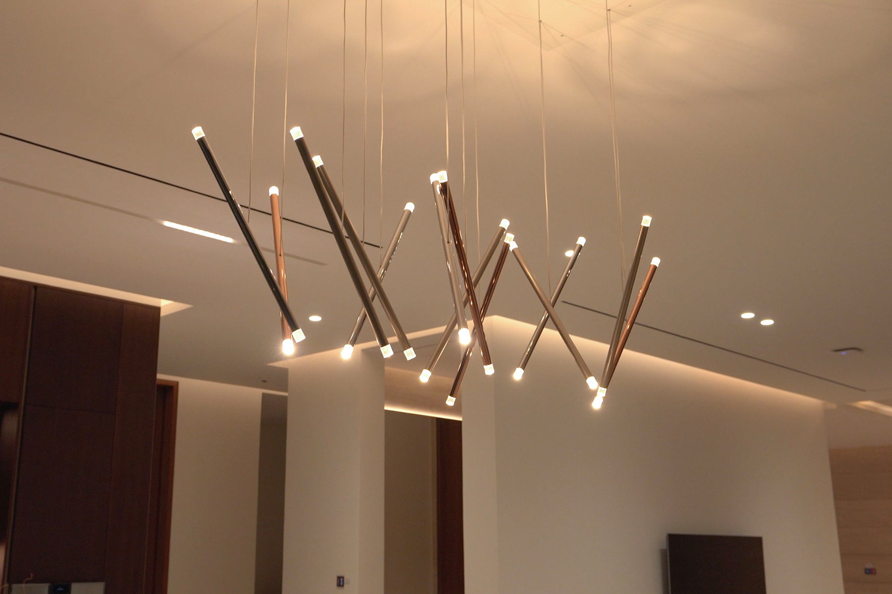 A-Tube Nano Duo Pendant, Gold, LED, Triac Dim, IP20