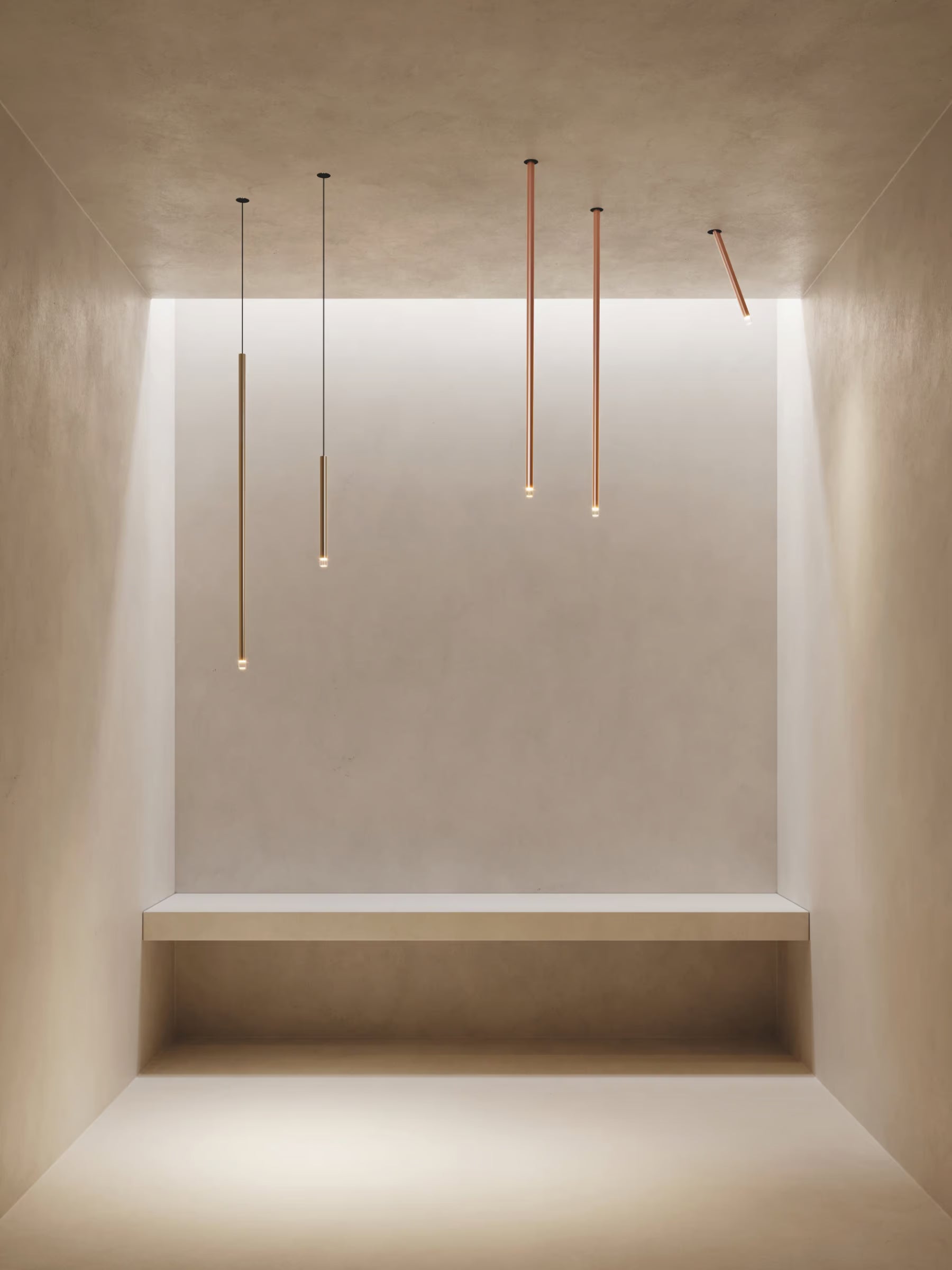 A-Tube Nano Pendant, Champagne, Large, LED, Triac Dim, IP20