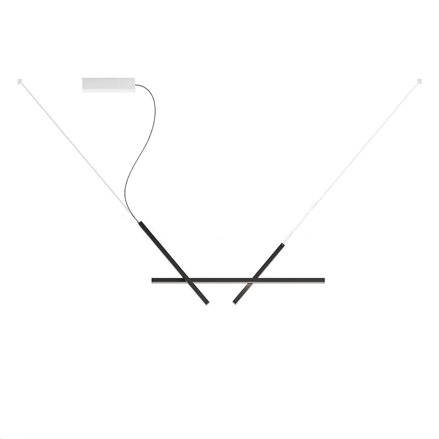 Across Adjustable Linear Pendant, Black, LED, Phase Dim, IP20