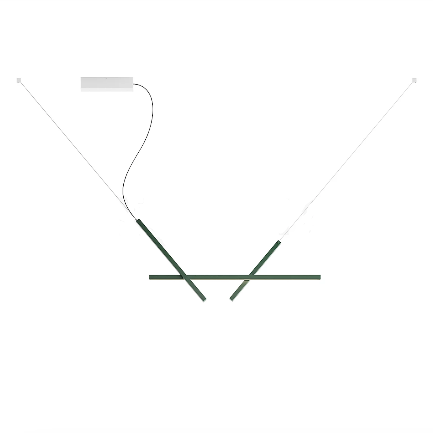Across Adjustable Linear Pendant, Green, LED, Phase Dim, IP20