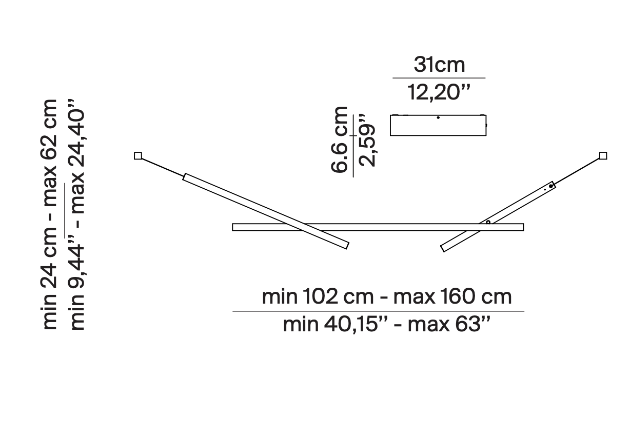 Across Adjustable Linear Pendant, Blue, LED, Phase Dim, IP20