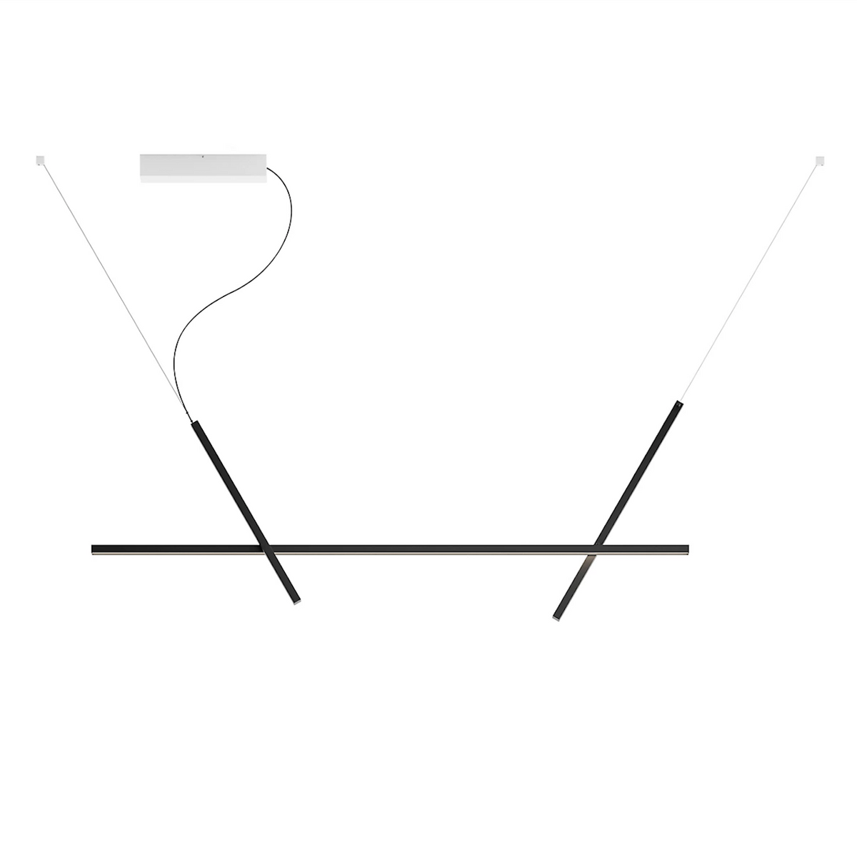 Across Adjustable Linear Pendant, Black, LED, Phase Dim, IP20