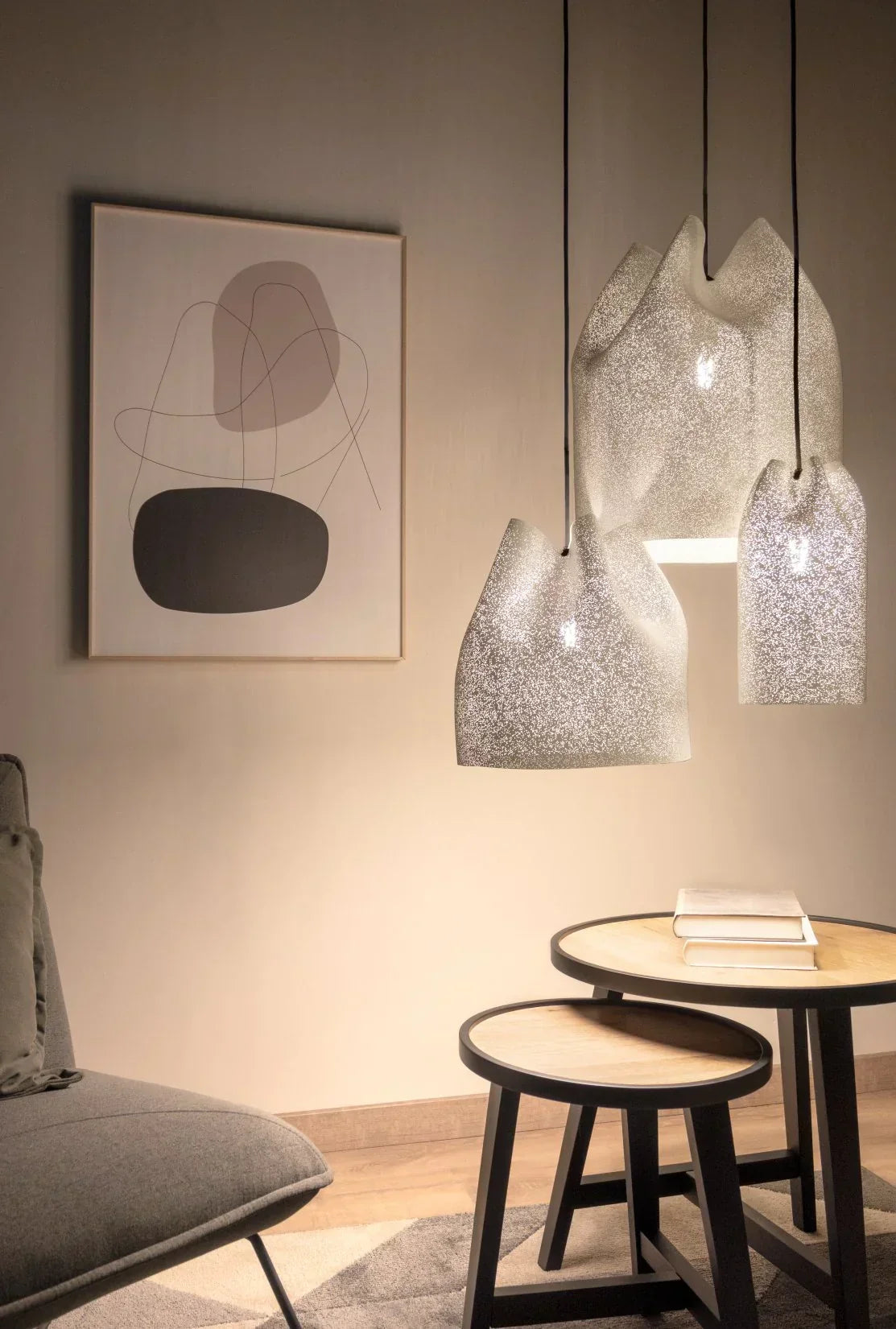 Agasallo Pendant, Tall, 30 cm ø, Steel Mesh, E27, Triac Dim, IP20