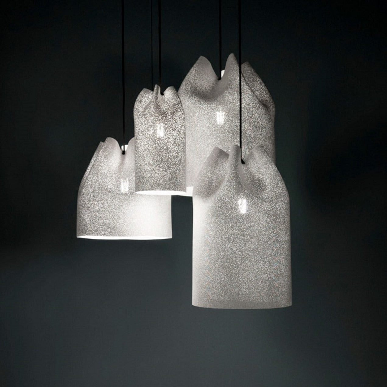 Agasallo Pendant, Tall, 16 cm ø, Steel Mesh, E27, Triac Dim, IP20