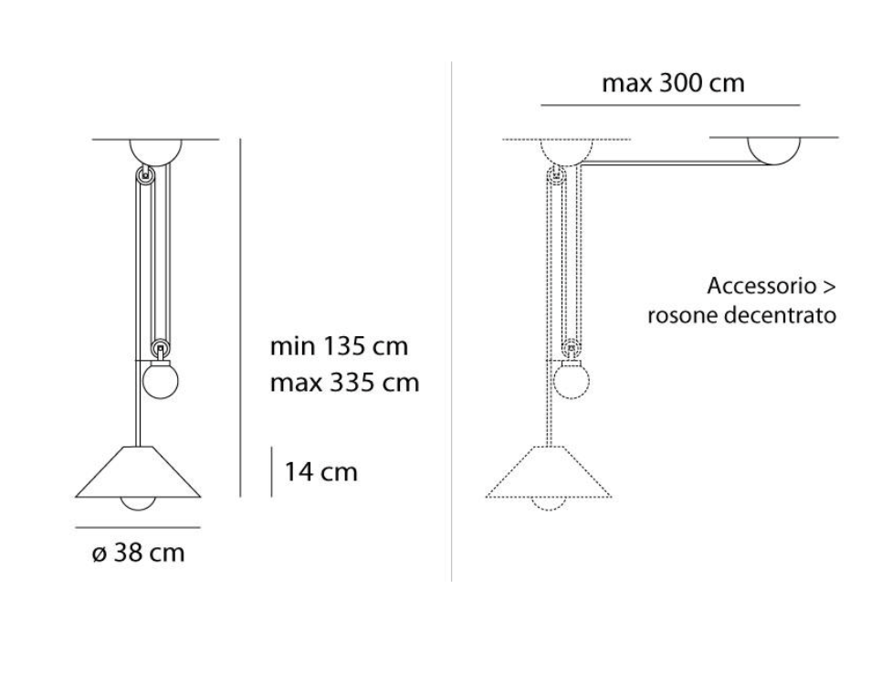 Aggregato Pendant, Cone, White, Slide, E27, IP20