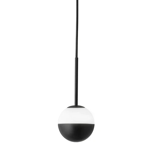 Alfi Pendant, White Glass with Black Cap, LED, Surface, On/Off, IP20