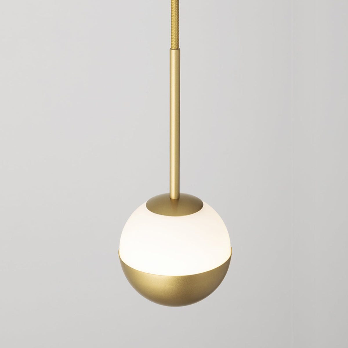 Alfi Pendant, White Glass with Gold Cap, LED, Surface, On/Off, IP20