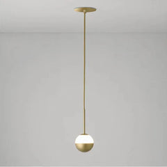 Alfi Pendant, White Glass with Gold Cap, LED, Recessed, On/Off, IP20