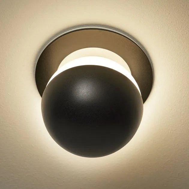 Alfi Spot Light, White Glass with Black Shield, LED, Recessed, On/Off, IP20