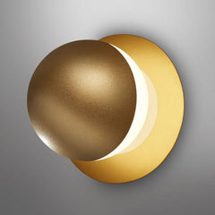 Alfi Wall Light, White Glass with Front Gold Cap, LED, Surface, On/Off, IP20