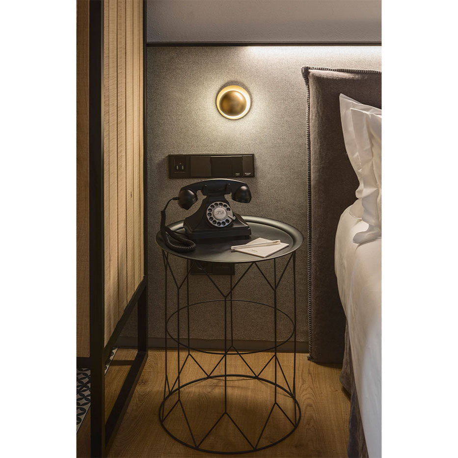Alfi Spot Light, White Glass with Front Gold Cap, LED, Surface, On/Off, IP20