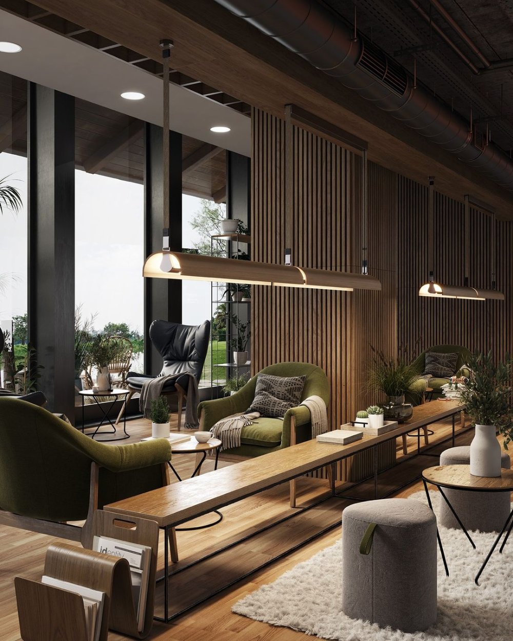 Aluet Linear Pendant, 100 cm, Ash Wood, Indirect Only, LED, 34W, Triac Dim, IP20