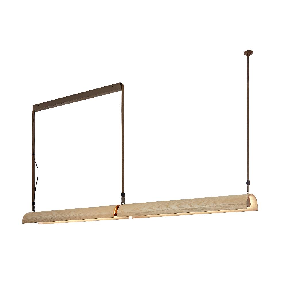 Aluet Linear Pendant, 203 cm, Ash Wood, Direct and Indirect, LED, 81.6W, Triac Dim, IP20