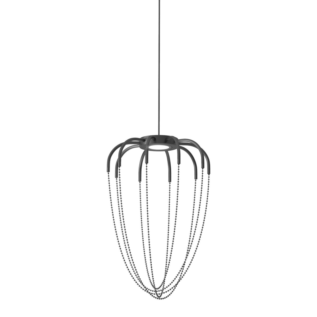 Alysoid Pendant with Black Nickel Beads, 34.5 cm ø x 54, LED, Phase Dim, IP20
