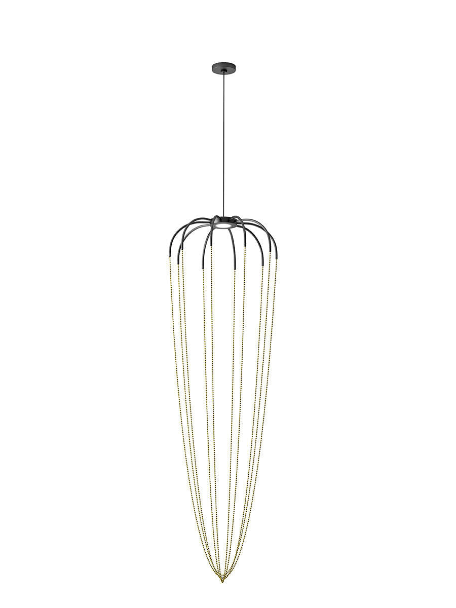 Alysoid Pendant with Black Nickel Beads, 51.5 cm ø x 170, LED, Phase Dim, IP20