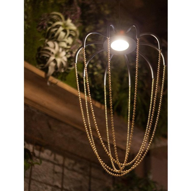 Alysoid Pendant with Brass Beads, 51.5 cm ø x 170, LED, Phase Dim, IP20