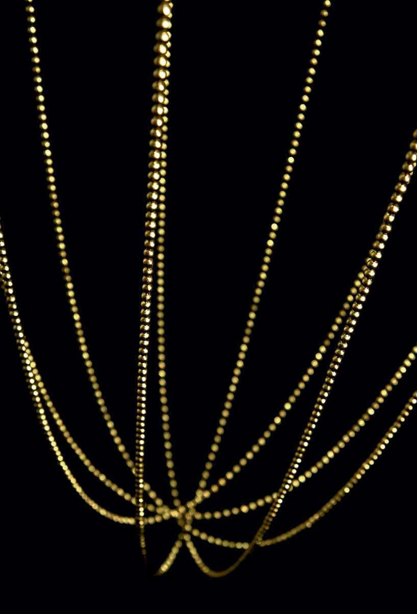 Alysoid Pendant with Brass Beads, 51.5 cm ø x 100, LED, Phase Dim, IP20