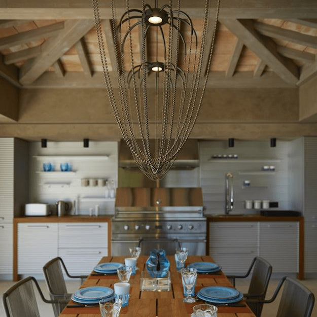 Alysoid Pendant with Black Nickel Beads, 51.5 cm ø x 170, LED, Phase Dim, IP20