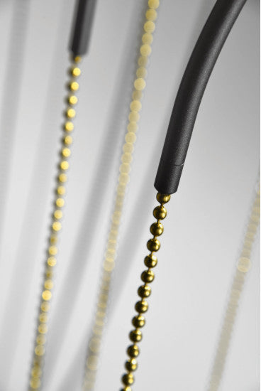 Alysoid Pendant with Brass Beads, 34.5 cm ø x 54, LED, Phase Dim, IP20