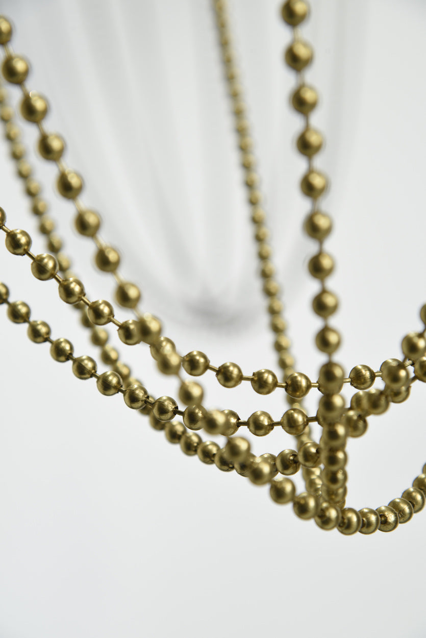 Alysoid Pendant with Brass Beads, 34.5 cm ø x 54, LED, Phase Dim, IP20