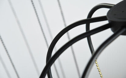 Alysoid Pendant with Black Nickel Beads, 43 cm ø x 80, LED, Phase Dim, IP20