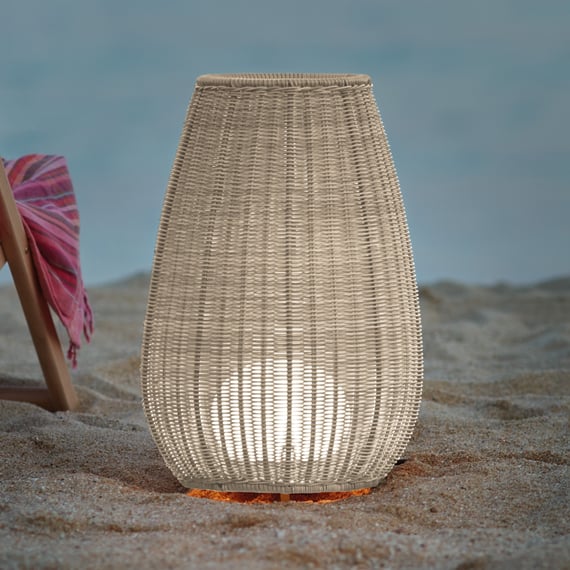 Amphora Floor 1, Medium, Beige, E27, Plugs In, IP66