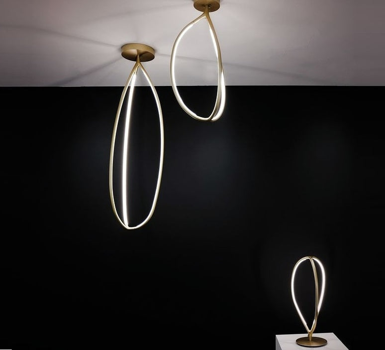 Arrival Floor Lamp, Brass, LED, Floor Switch Dim or App, IP20