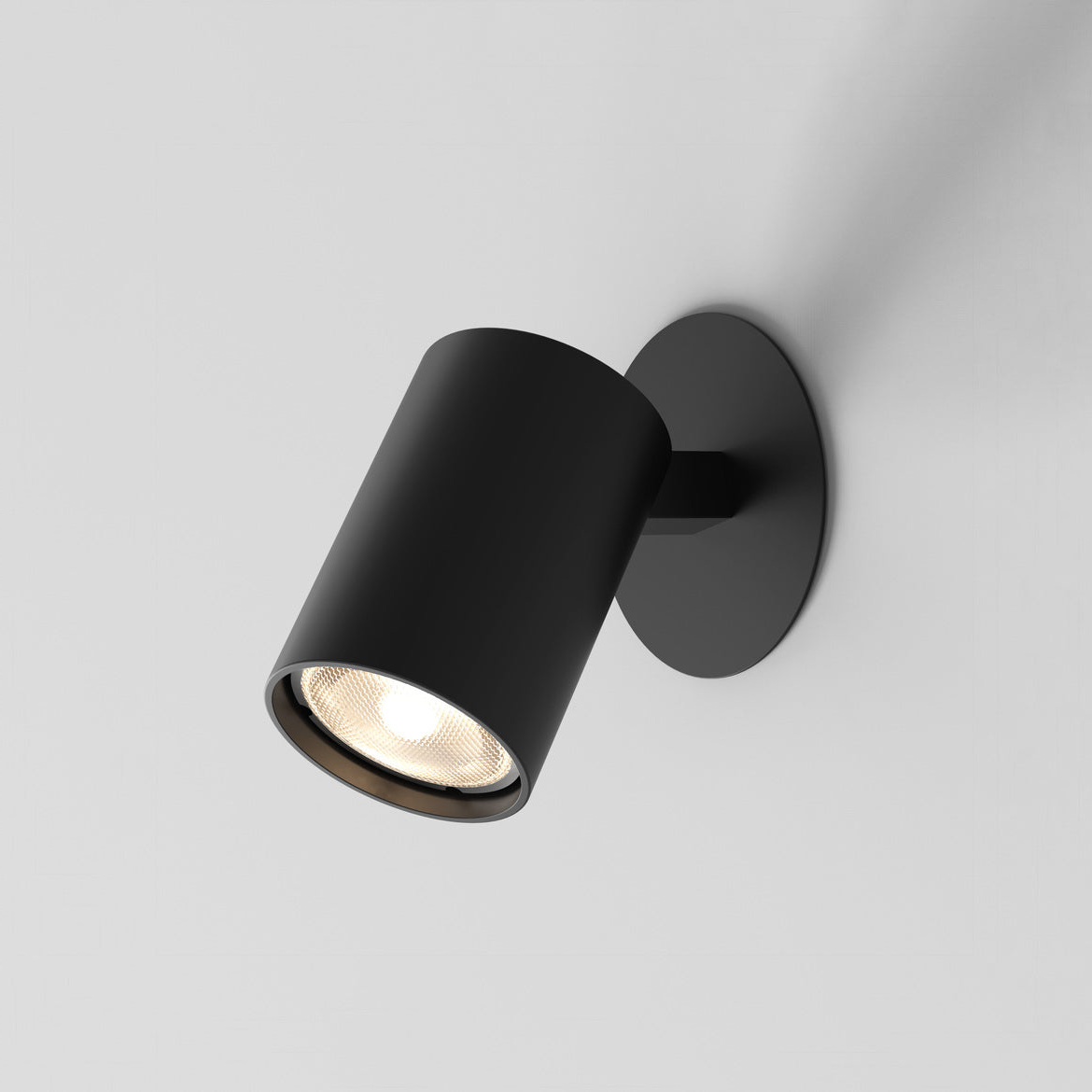 Ascoli Single Spot Light, Adjustable, Black, GU10, IP20