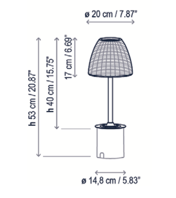 Atticus Bollard, 40 cm, Brown, LED, 8.4W, Triac Dim, IP54