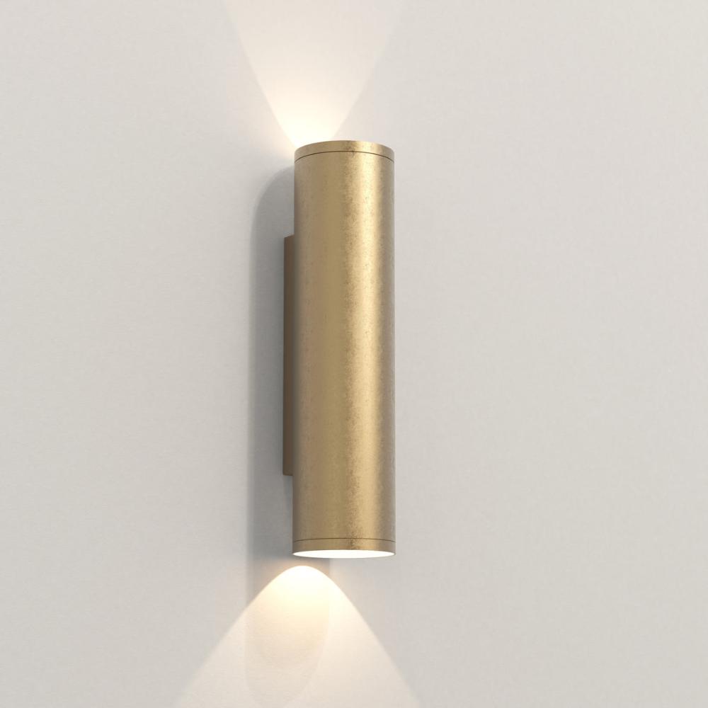 Ava Wall, Solid Brass, 2 Beams, GU10, IP44
