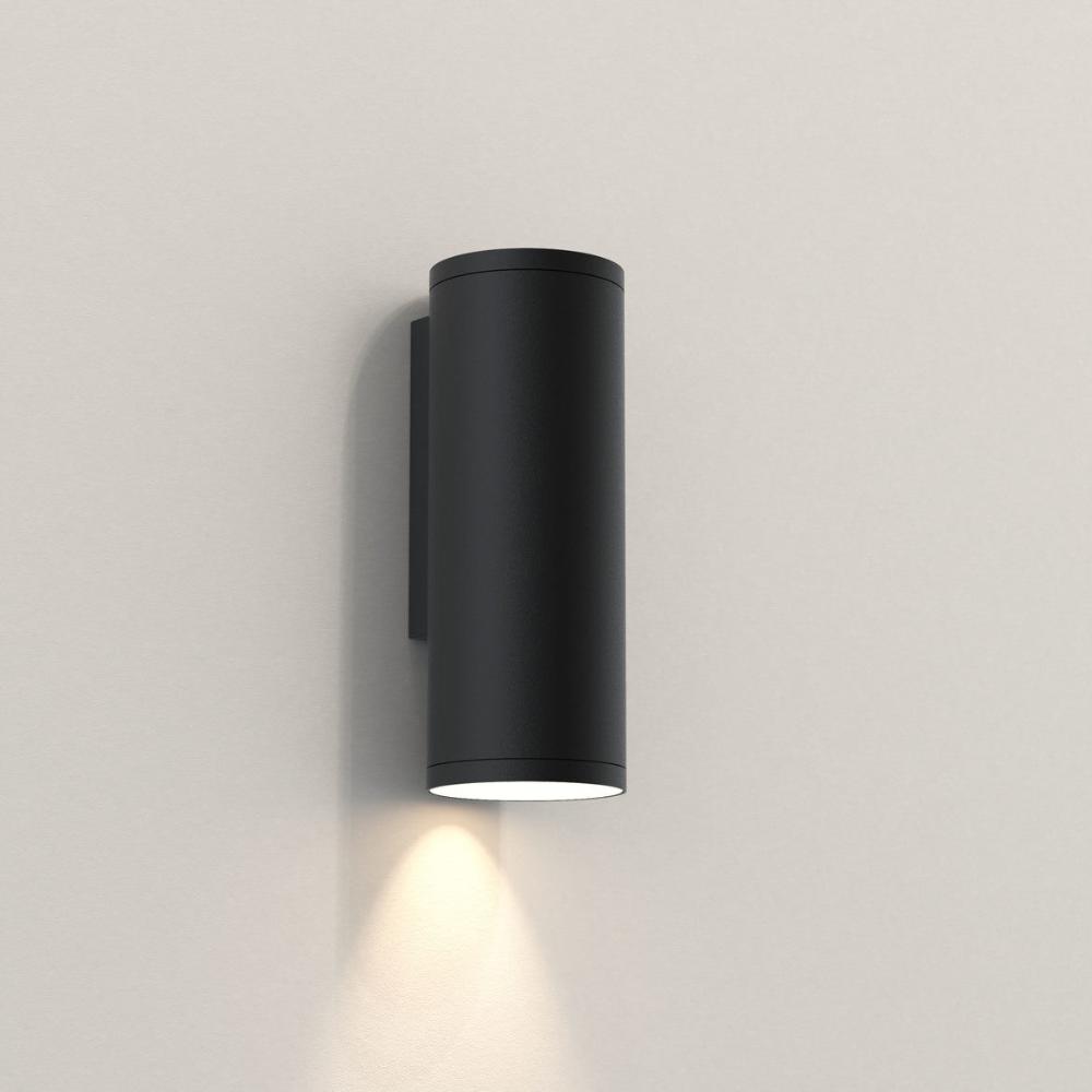 Ava Wall, Textured Black, 1 Beam, GU10, IP44