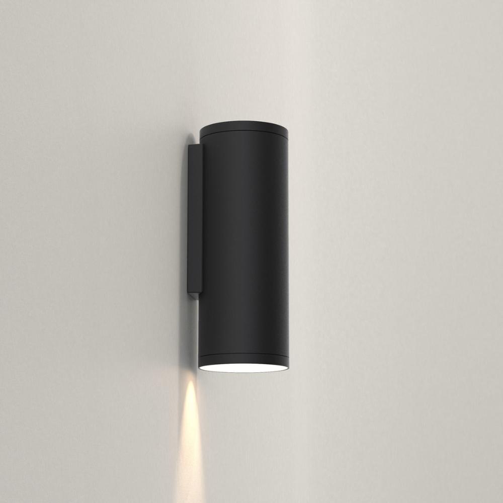 Ava Wall, Textured Black, 1 Beam, GU10, IP44