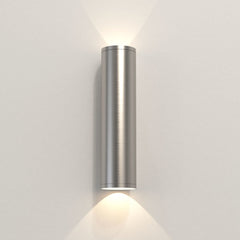 Ava Wall, Brushed Stainless Steel, 2 Beams, GU10, IP44