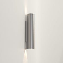 Ava Wall, Brushed Stainless Steel, 2 Beams, GU10, IP44
