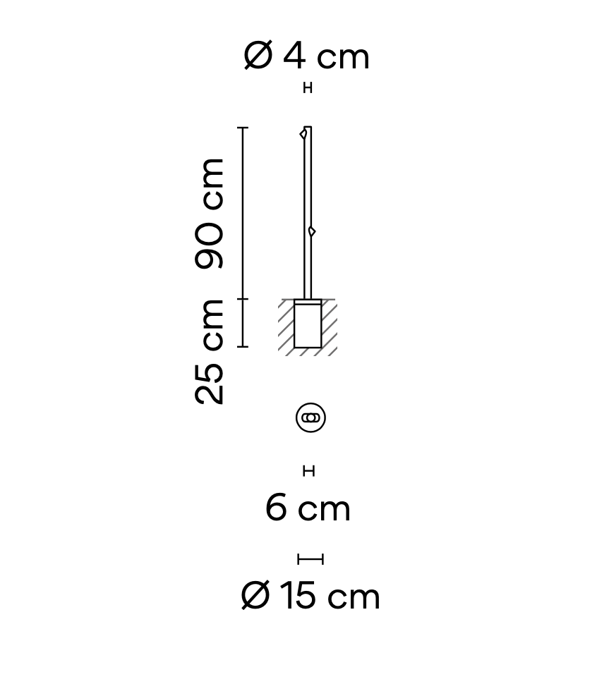 Bamboo Floor, 2 Beam, Oxide, LED, 4.2W, On/Off, IP66