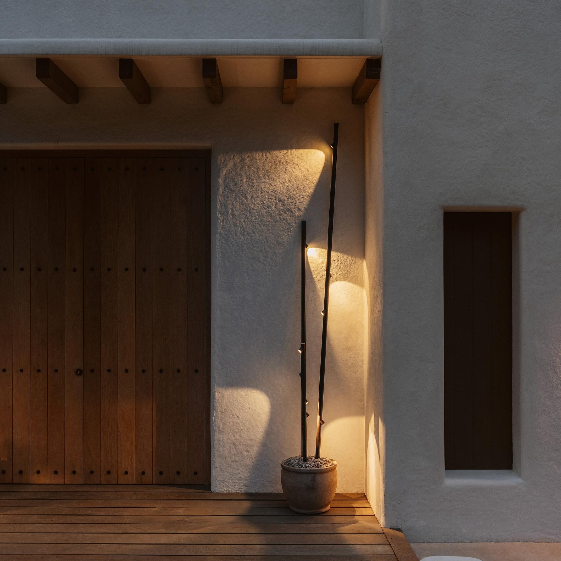 Bamboo Floor, 2 Beam, Oxide, LED, 4.2W, On/Off, IP66