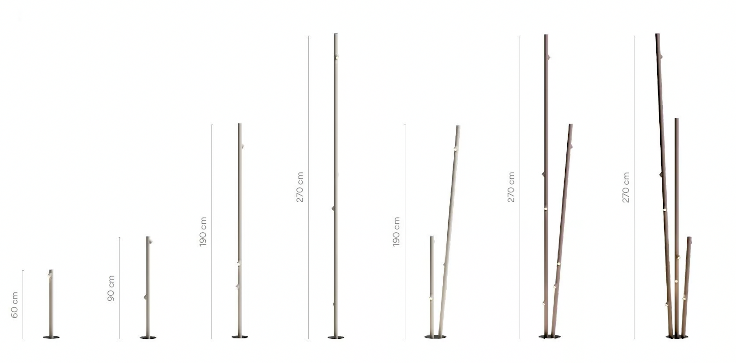 Bamboo Floor, 2 Beam, Oxide, LED, 4.2W, On/Off, IP66
