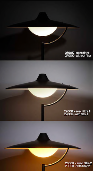 Biny Floor Lamp, Black with Glass Diffuser, LED, Touch Dim, IP20